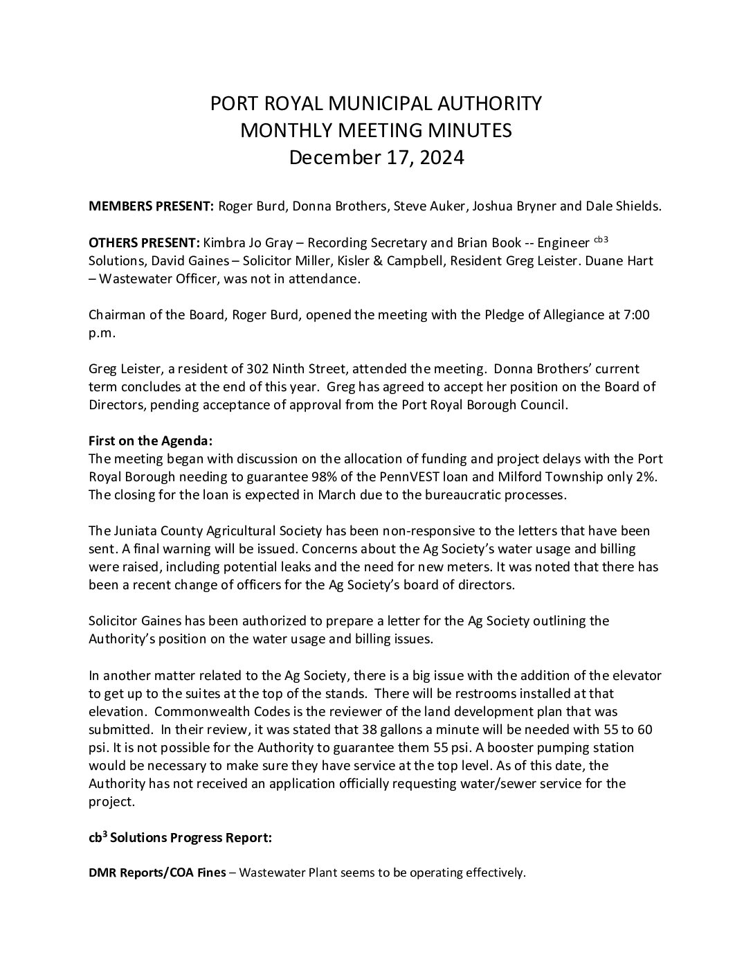 Thumbnail of the first page of 'Council Minutes – February 10th, 2025'