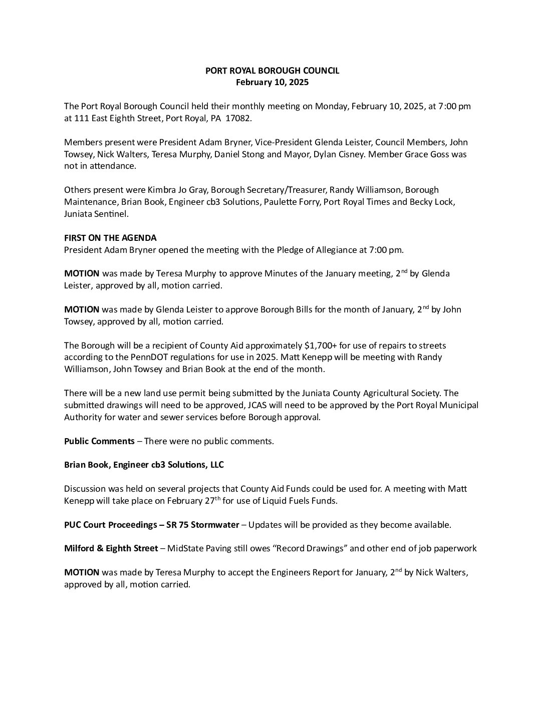 Thumbnail of the first page of 'Council Minutes – April 14th, 2025'