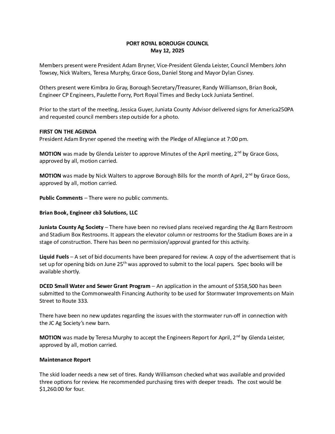 Thumbnail of the first page of 'Council Minutes – July 11th, 2025'